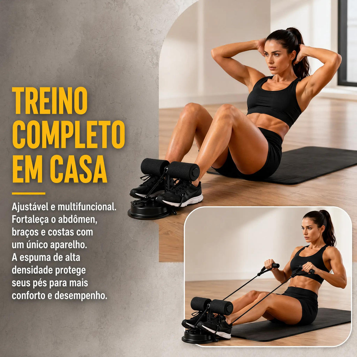 Luminus™ FitPro – Aparelho Multifuncional para Abdominal e Treino Completo + Relógio Grátis