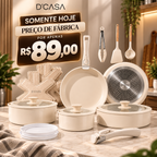 Kit de Panelas D’Casa Premium – Conjunto Completo para sua Cozinha - QUEIMA DE ESTOQUE