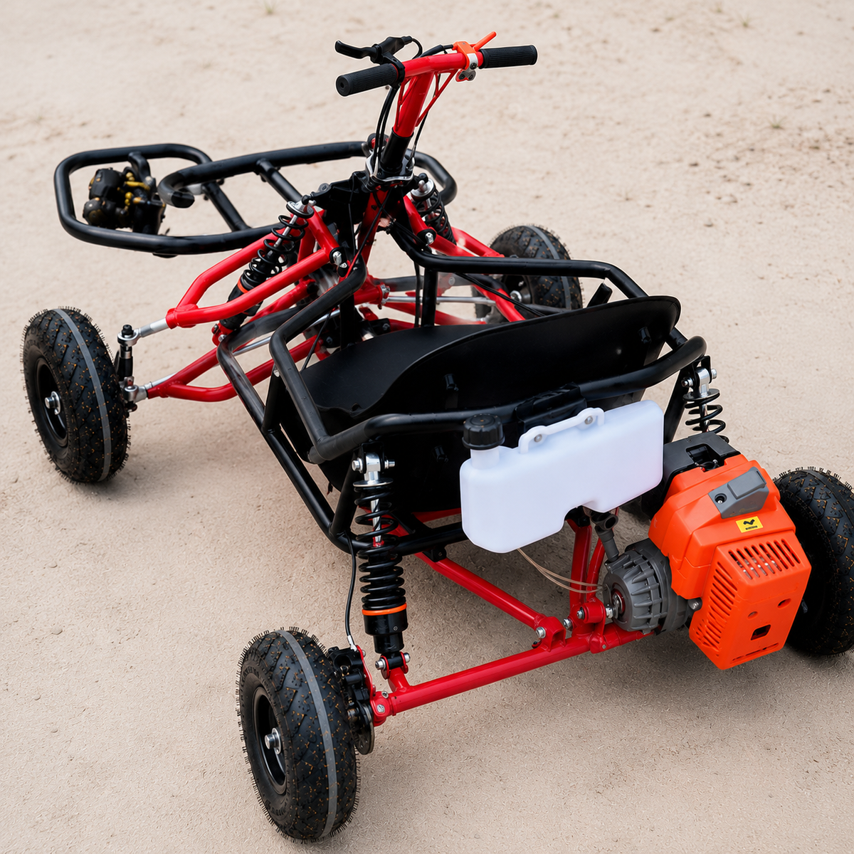 Mini Kart Off-Road Infantil a Gasolina com Suspensão Reforçada e Motor Potente