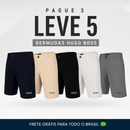 Kit 5 Bermudas Boss Masculina em Sarja - Promoção Relâmpago ⚡
