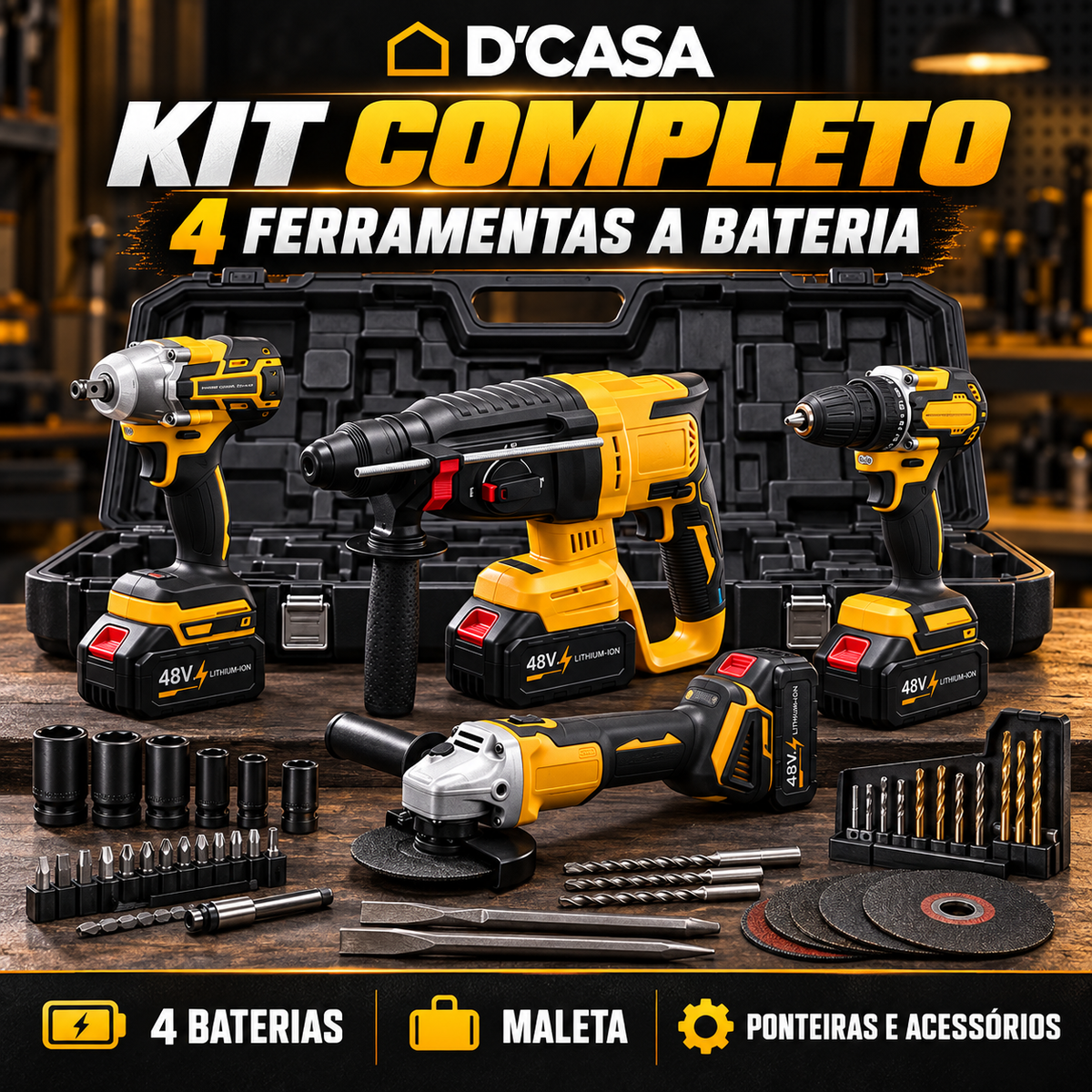 MultiPro 4 em 1 (Versatilidade para Reparos e Montagens) + Kit Segurança de Brinde